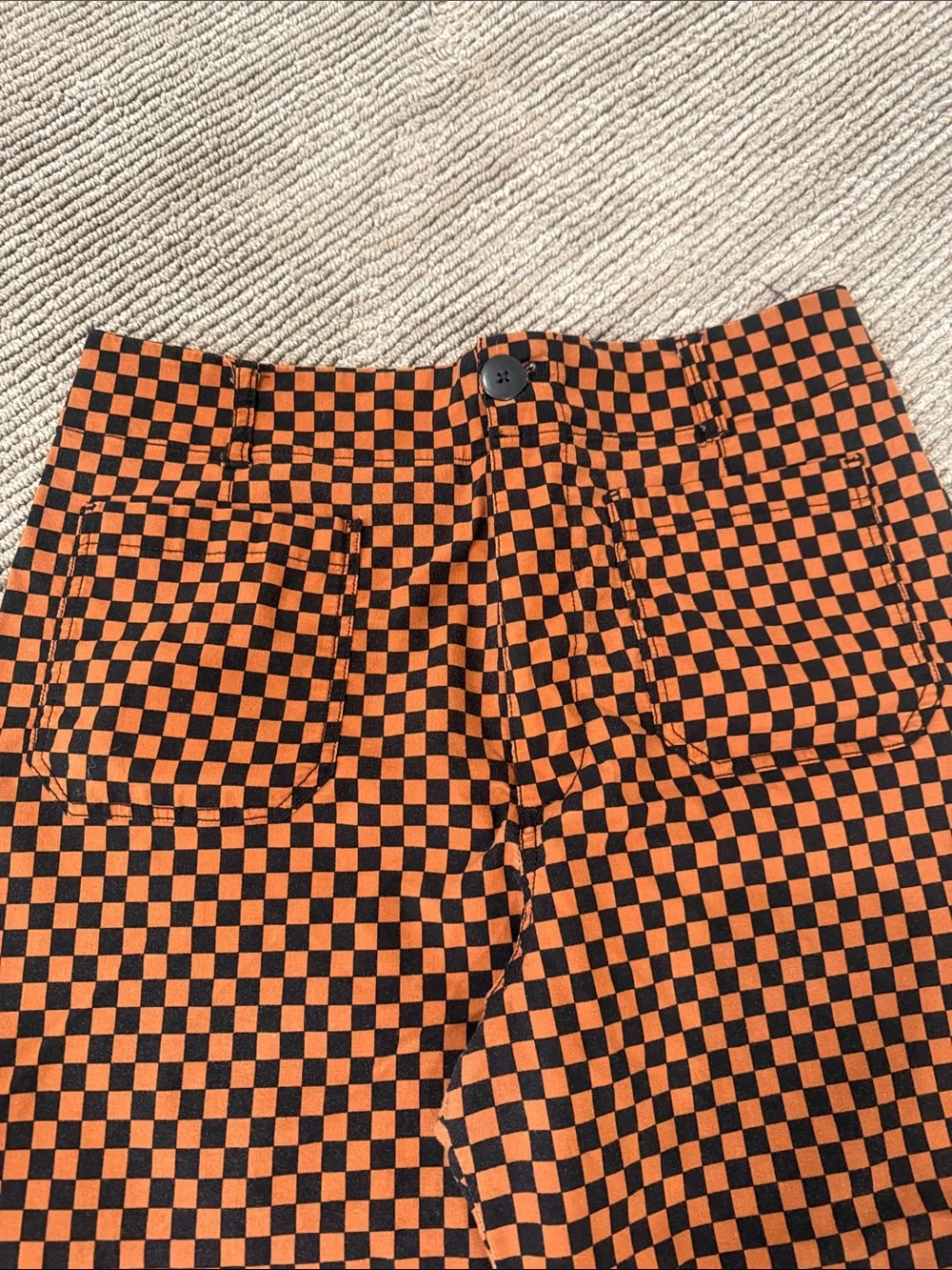 Maeve Black and Brown Maeve “the Colette” Cropped Check Wide-Leg Pants. Size 33 - Picture 2 of 4